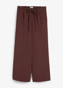 bonprix bonprix Culotte de mezcla de viscosa fluida Marrón tierra Outlet