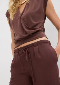 bonprix bonprix Culotte de mezcla de viscosa fluida Marrón tierra Outlet