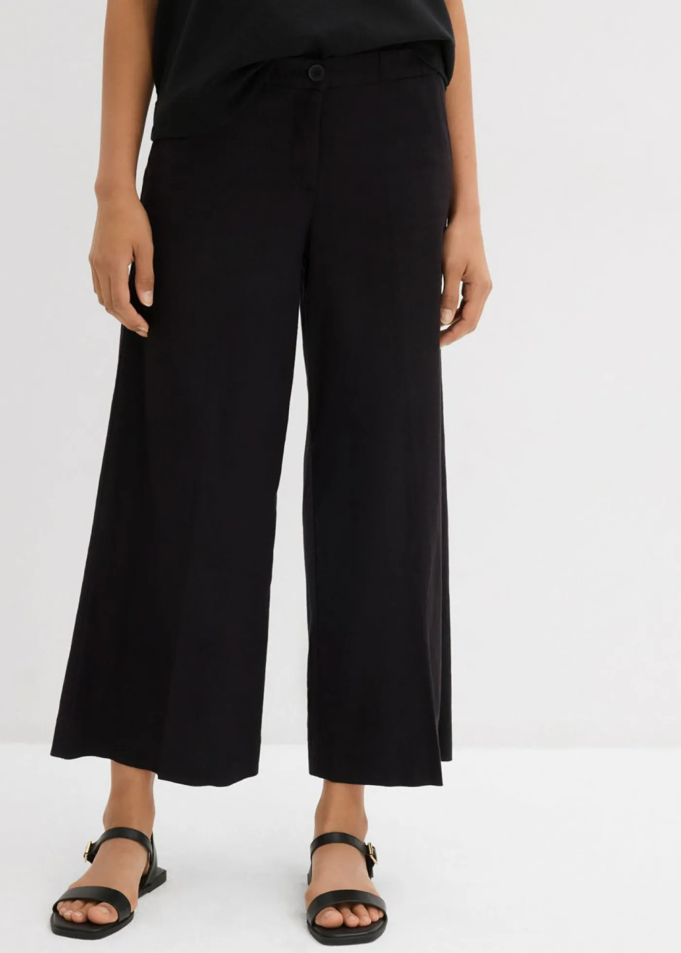 bonprix bonprix Culotte de mezcla de viscosa con cinturilla elástica Negro Best