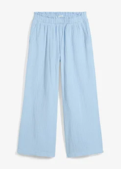 bonprix bonprix Culotte de muselina de algodón Azul claro New