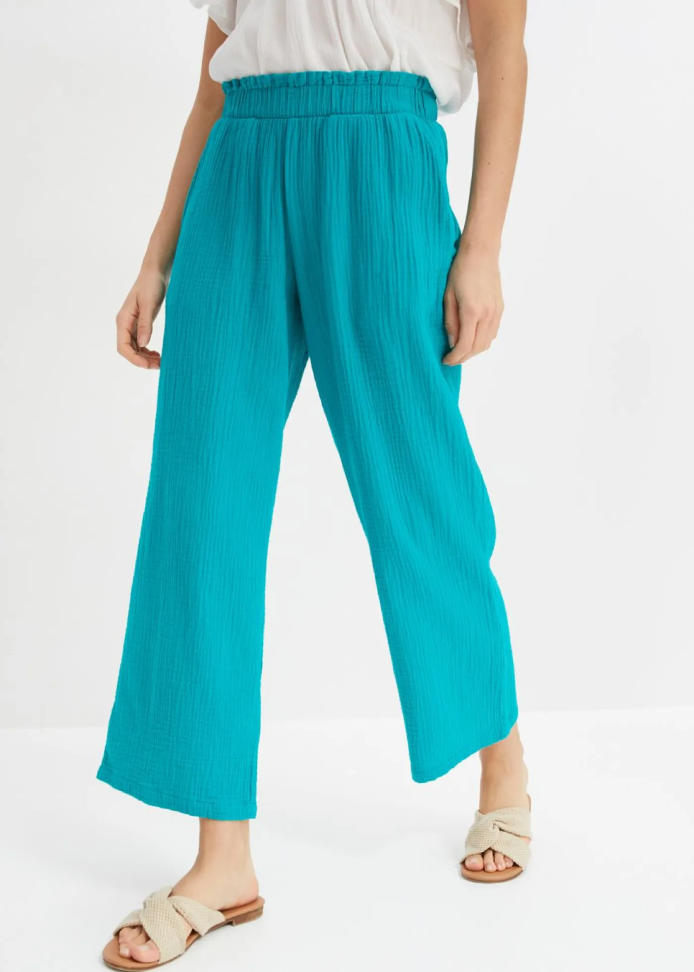 bonprix bonprix Culotte de muselina de algodón Esmeralda Best