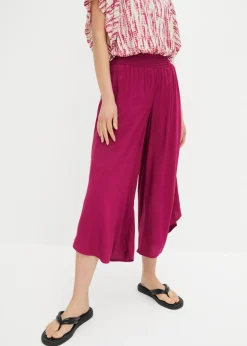 bonprix bonprix Culotte hasta la pantorrilla de viscosa sostenible Violeta Online