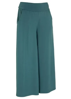 bonprix bonprix Culotte homewear con pernera ancha Verde grisáceo Hot