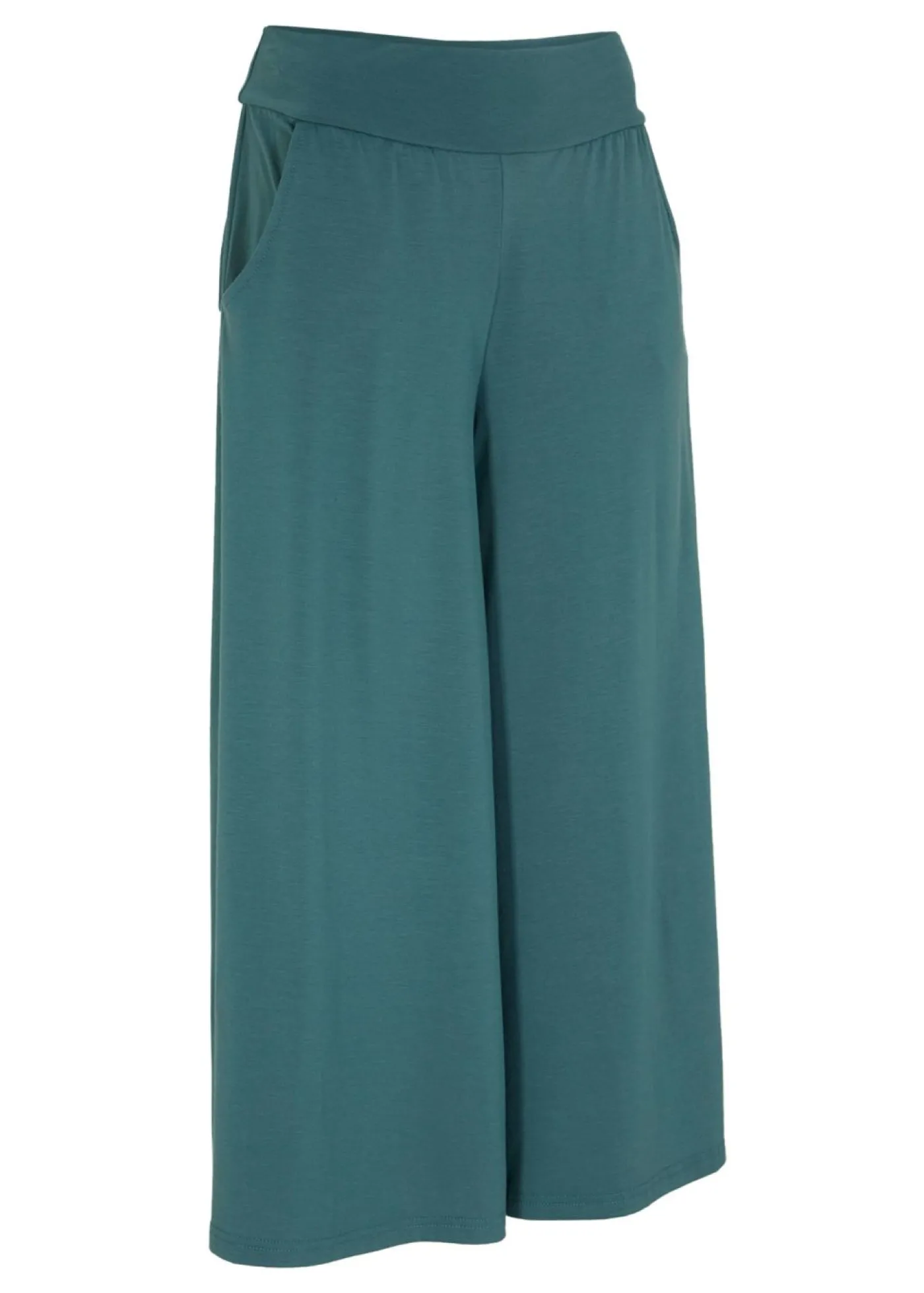 bonprix bonprix Culotte homewear con pernera ancha Verde grisáceo Hot