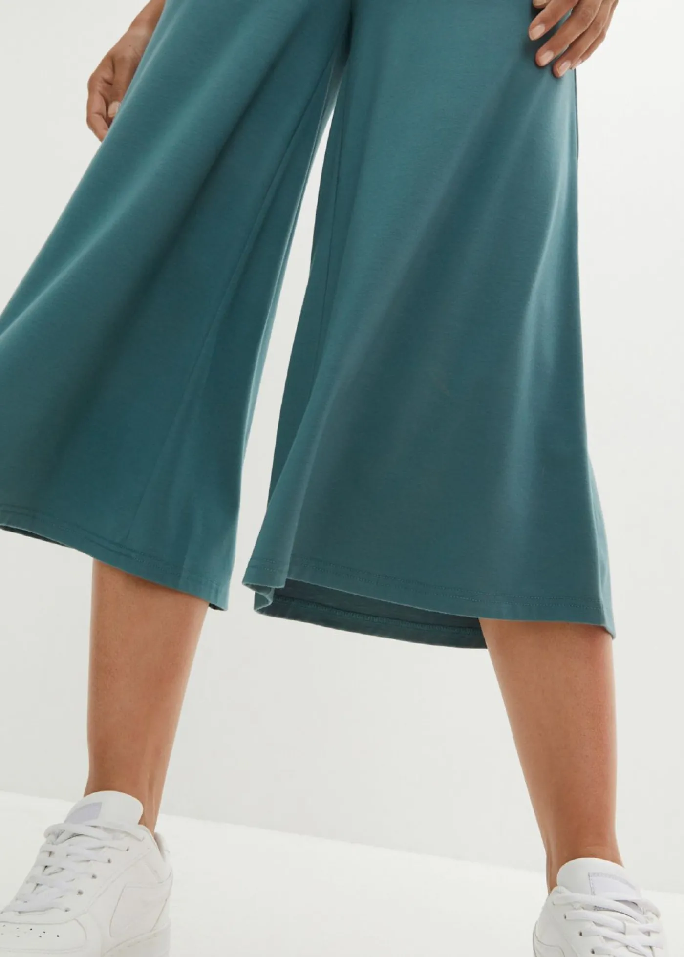 bonprix bonprix Culotte homewear con pernera ancha Verde grisáceo Hot