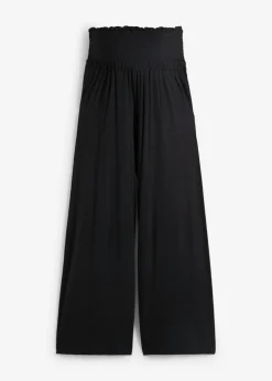 bonprix bonprix Culotte premamá de viscosa suave con corte holgado Negro Hot