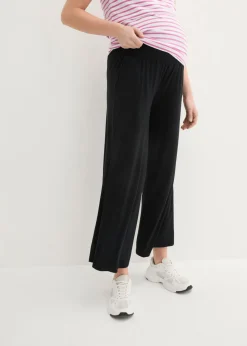 bonprix bonprix Culotte premamá de viscosa suave con corte holgado Negro Hot