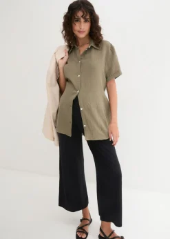 bonprix bonprix Culotte premamá de viscosa suave con corte holgado Negro Hot