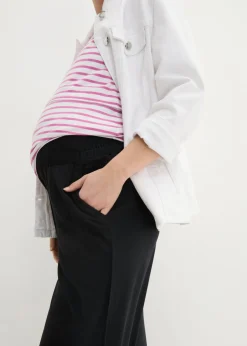 bonprix bonprix Culotte premamá de viscosa suave con corte holgado Negro Hot