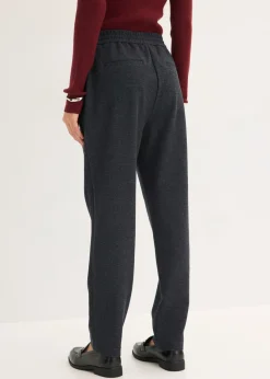bonprix bonprix Elegante pantalón elástico Azul marino jaspeado Discount