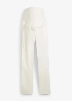 bonprix bonprix Elegantes pantalones premamá de pierna recta confeccionados en una mezcla de algodón agradable para la piel Blanco lana Online