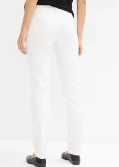 bonprix bonprix Elegantes pantalones premamá de pierna recta confeccionados en una mezcla de algodón agradable para la piel Blanco lana Online