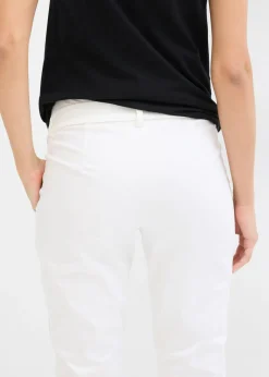 bonprix bonprix Elegantes pantalones premamá de pierna recta confeccionados en una mezcla de algodón agradable para la piel Blanco lana Online