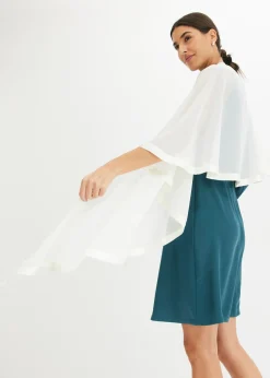 bonprix bonprix Estola con un delicado detalle de satén Blanco-crema Clearance