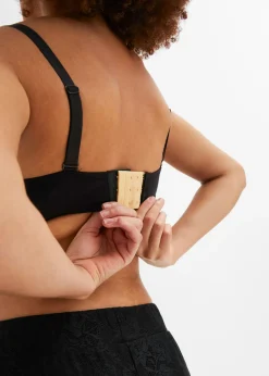 bonprix bonprix Extensores de sujetador (paquete de 5) con cierre de 3 ganchos 1 nude + 2 negro + 2 blanco New