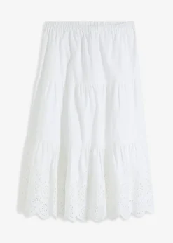 bonprix bonprix Falda con capas Blanco Sale