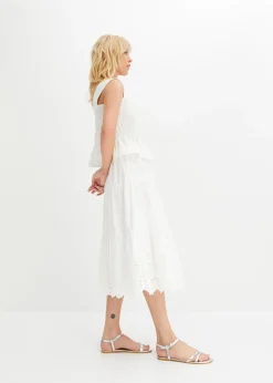 bonprix bonprix Falda con capas Blanco Sale
