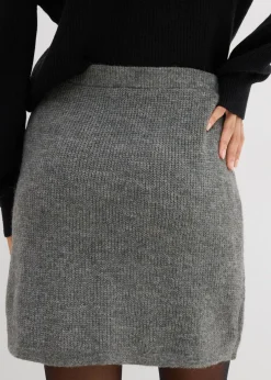 bonprix bonprix Falda corta de punto pizarra moteado Outlet