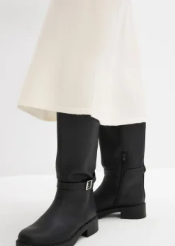bonprix bonprix Falda corta de punto de mezcla de viscosa suave blanco perla Hot