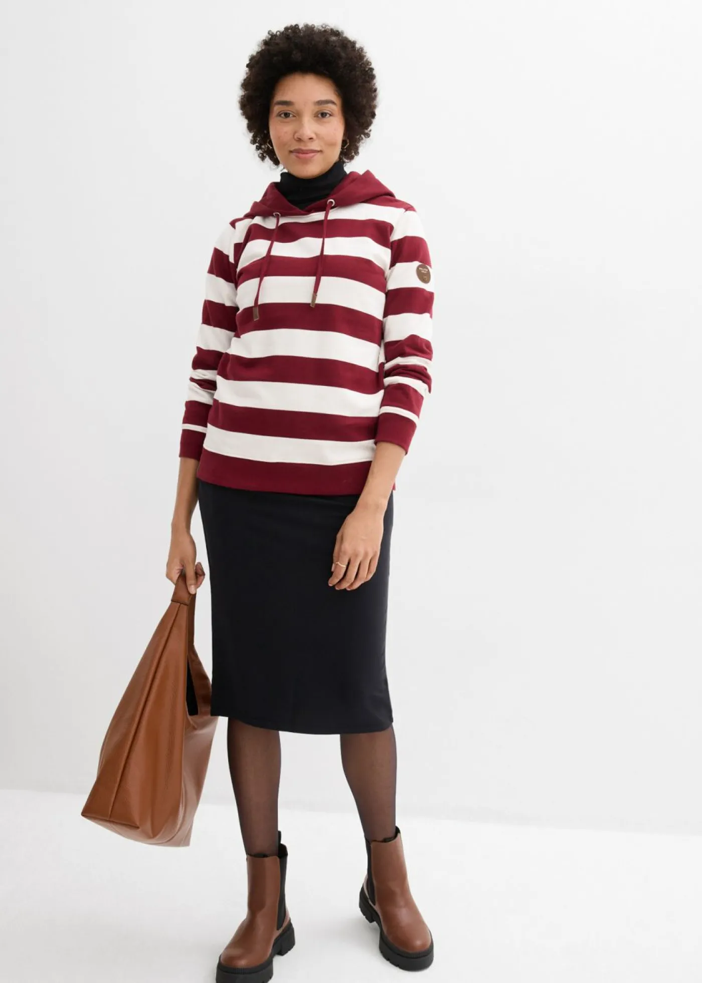 bonprix bonprix Falda de chándal Negro Online