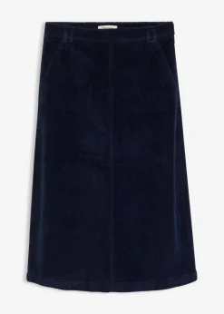 bonprix bonprix Falda de pana azul tinta