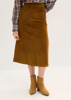 bonprix bonprix Falda de pana Marrón coñac Clearance