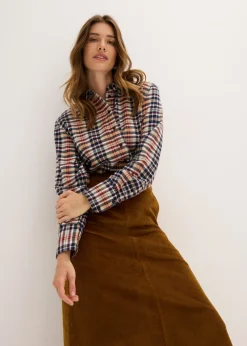 bonprix bonprix Falda de pana Marrón coñac Clearance