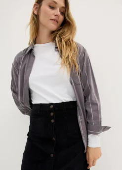 bonprix bonprix Falda de pana Negro Clearance