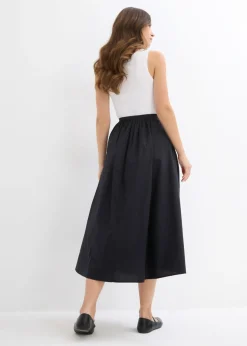 bonprix bonprix Falda de paneles Negro Discount