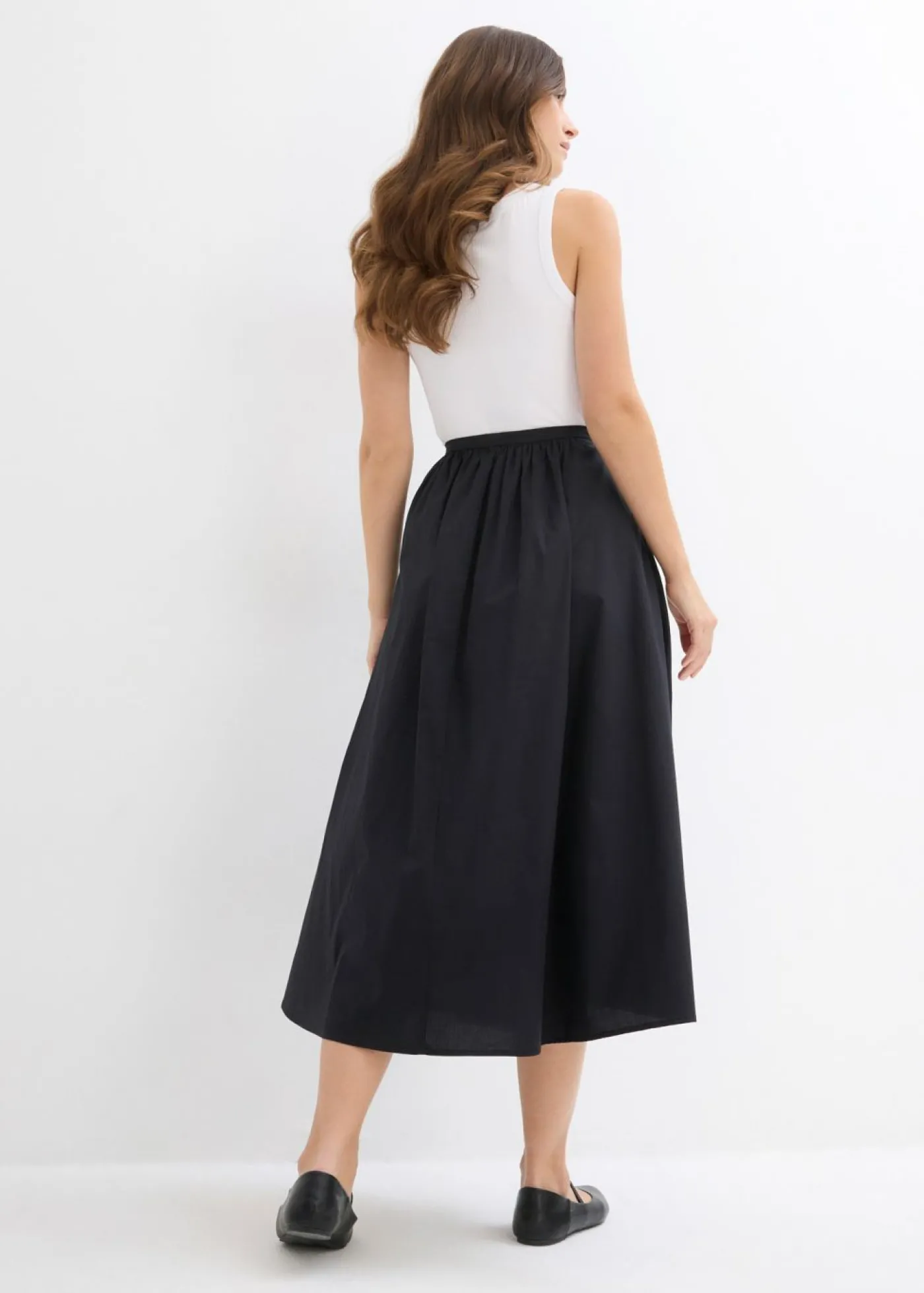 bonprix bonprix Falda de paneles Negro Discount