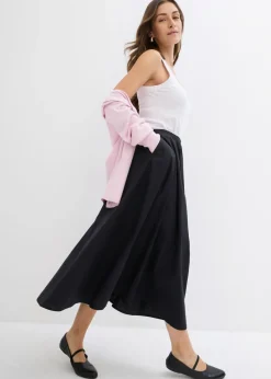 bonprix bonprix Falda de paneles Negro Discount