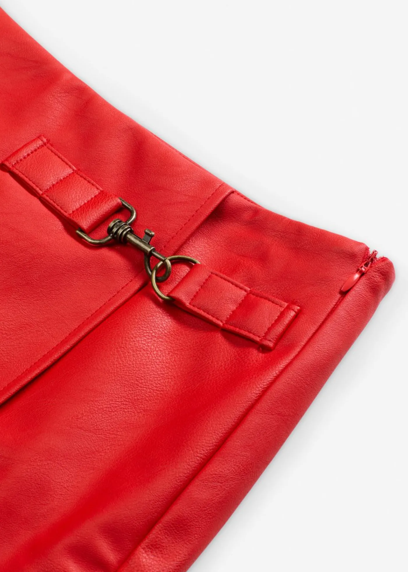bonprix bonprix Falda de piel sintética rojo lava Best