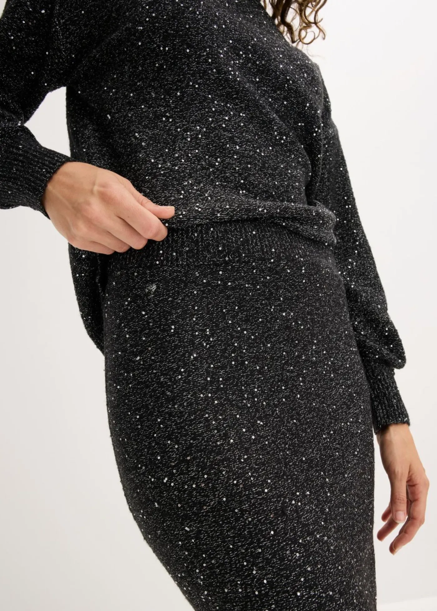 bonprix bonprix Falda de punto Negro Best