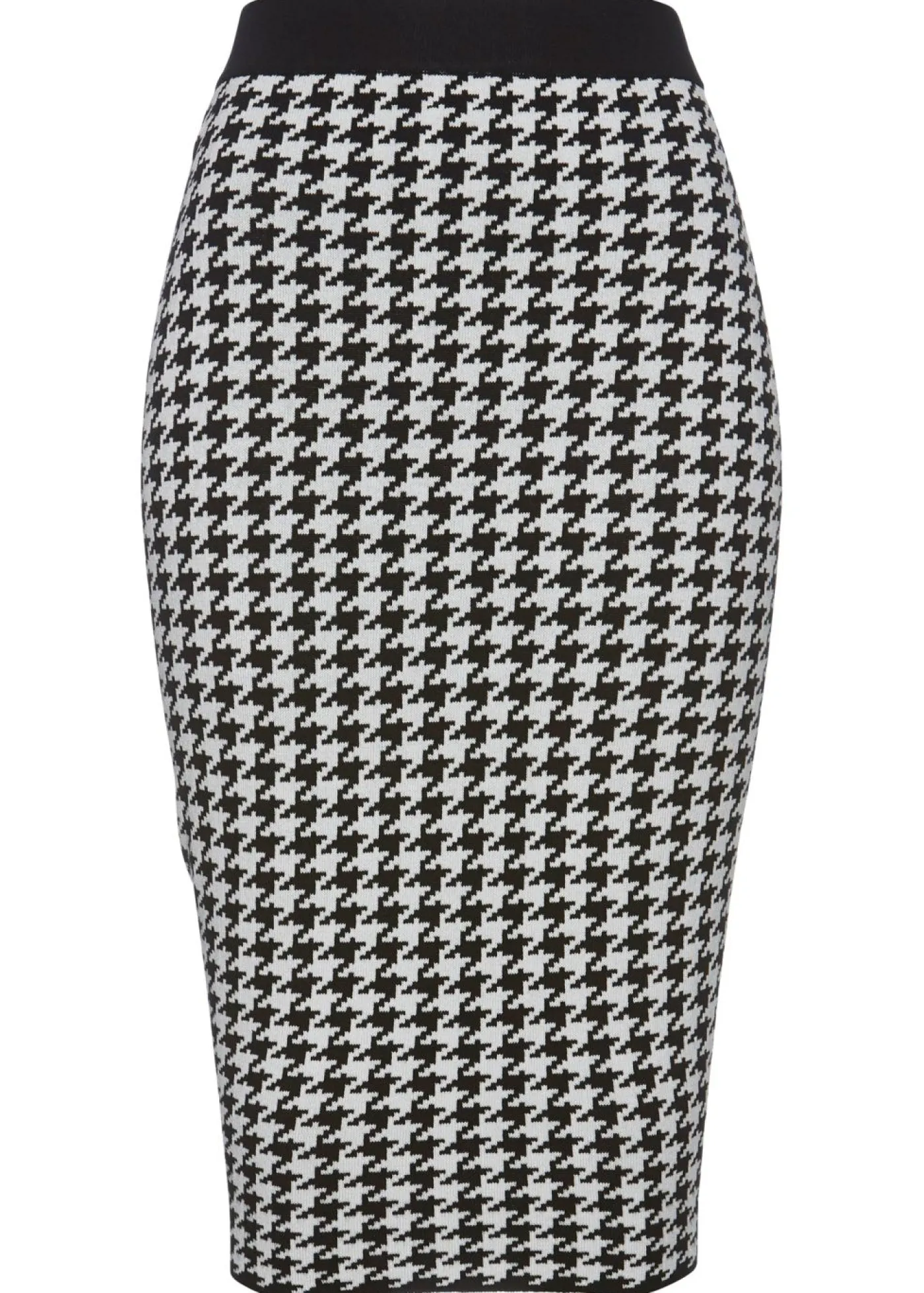 bonprix bonprix Falda de punto negro / crema suave a cuadros Sale