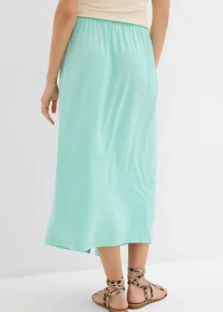 bonprix bonprix Falda de punto con cinturilla cómoda Azul mentol New