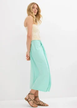 bonprix bonprix Falda de punto con cinturilla cómoda Azul mentol New