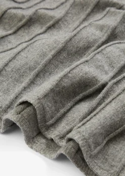 bonprix bonprix Falda de punto con lana merino Gris jaspeado