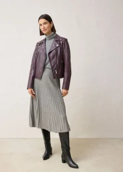 bonprix bonprix Falda de punto con lana merino Gris jaspeado