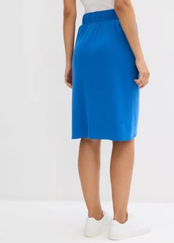 bonprix bonprix Falda de punto de mezcla de viscosa fluida Azur Clearance