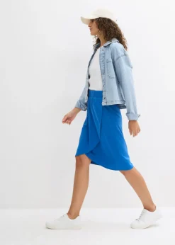 bonprix bonprix Falda de punto de mezcla de viscosa fluida Azur Clearance