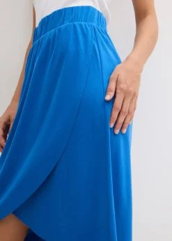 bonprix bonprix Falda de punto de mezcla de viscosa fluida Azur Clearance