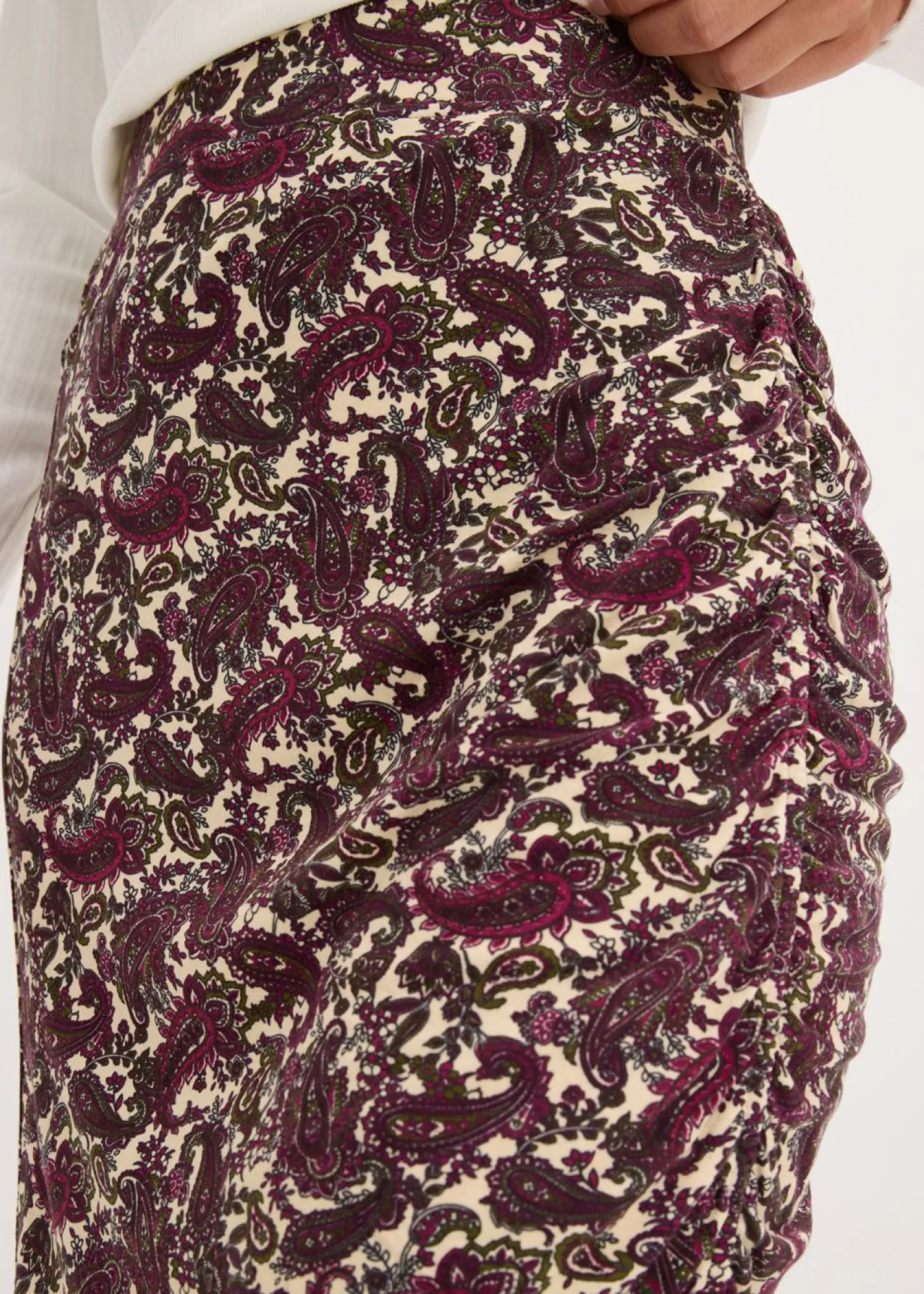bonprix bonprix Falda de punto de mezcla de viscosa fluida gris guijarro New