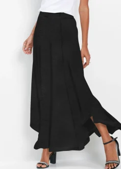 bonprix bonprix Falda de punto de mezcla de viscosa Negro Hot