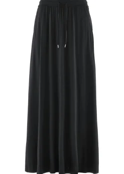 bonprix bonprix Falda de punto en mezcla de viscosa Negro Sale