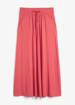 bonprix bonprix Falda de punto en mezcla de viscosa Coral mate Clearance