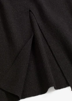 bonprix bonprix Falda de punto fino de mezcla de viscosa suave Negro New