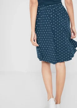 bonprix bonprix Falda de punto (2 unidades) azul marino / negro topos New
