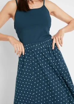 bonprix bonprix Falda de punto (2 unidades) azul marino / negro topos New