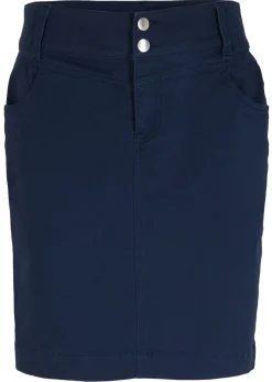 bonprix bonprix Falda elástica con licra Azul almirante New