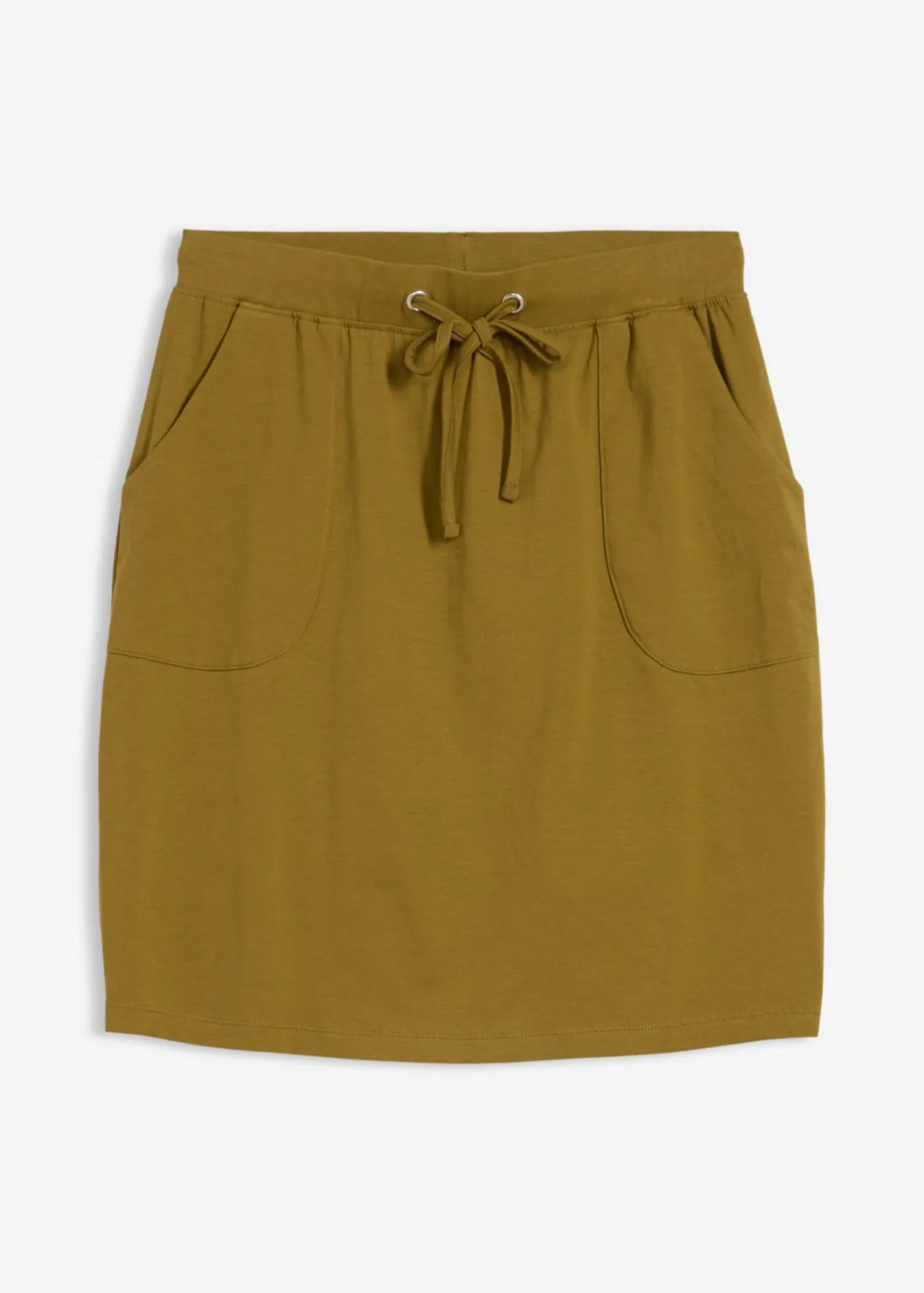 bonprix bonprix Falda elástica de algodón orgánico Verde-natural Discount